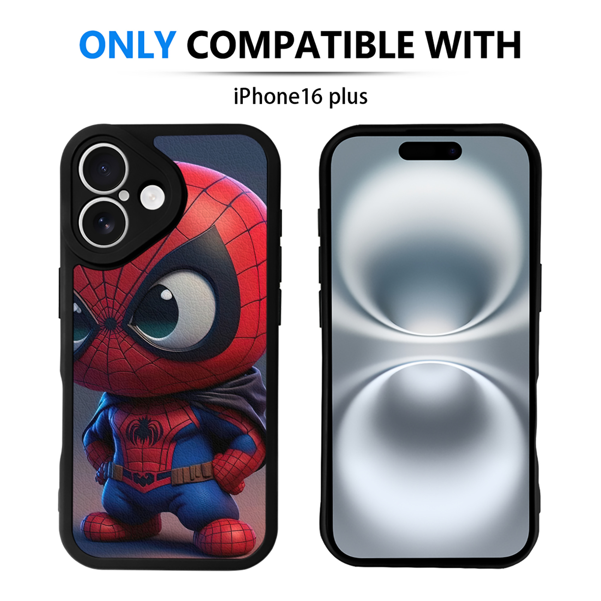 Spider Man スパイダーマン 【iPhone 16シリーズ対応】シリコンスマホケース（レザー調） 材質：シリコン